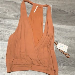 NWT burnt Orange free people top